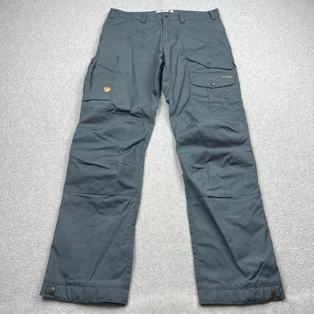 Fjallraven Vidda Pro Trousers Mens 36 Long G-1000 Utility Cargo Hike Pants 81760